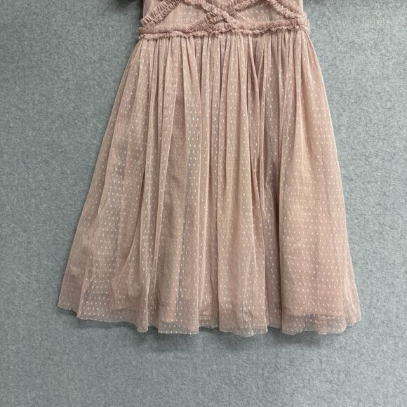 Ivy City Co. Tara Blush Tulle Dress Flutter Sleeves Girls Size 9 / 10 - Picture 3 of 9